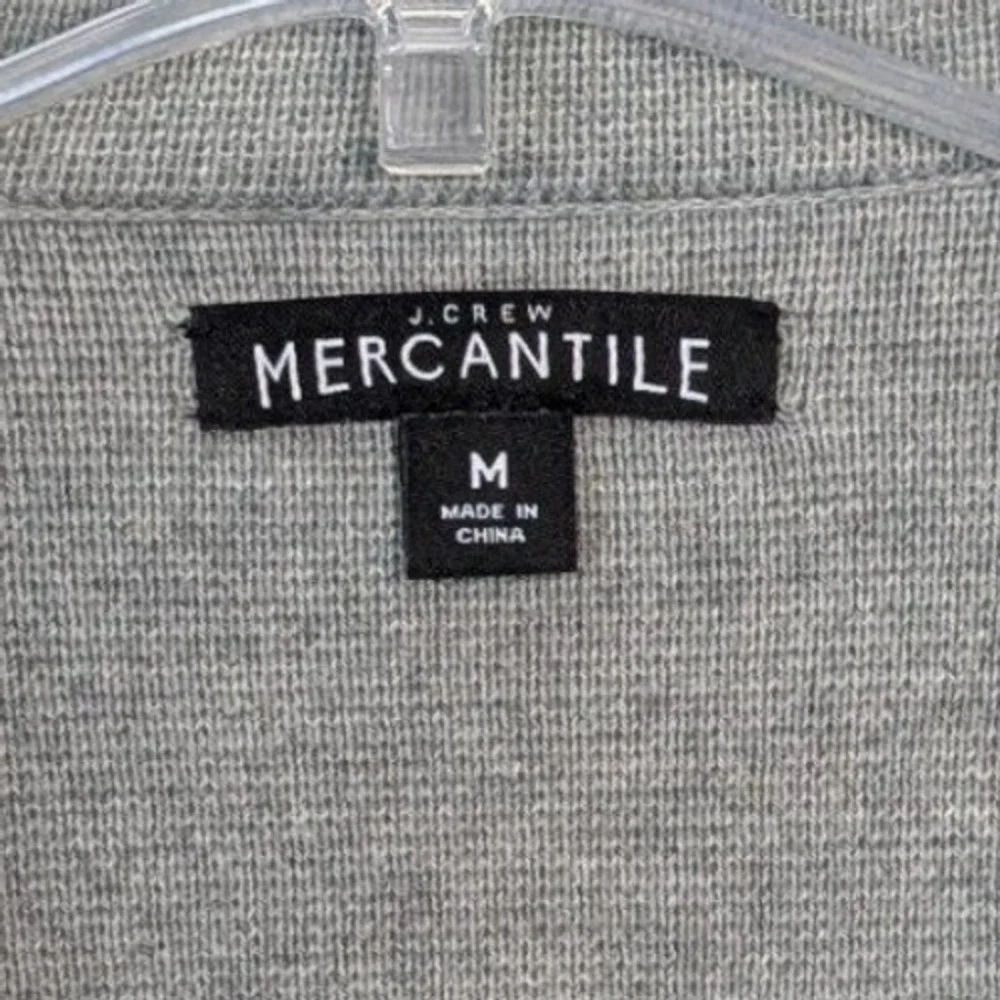 J.Crew Mercantile Womens Gray‎ Knit Blazer Jacket 100% Cotton Medium Minimalist